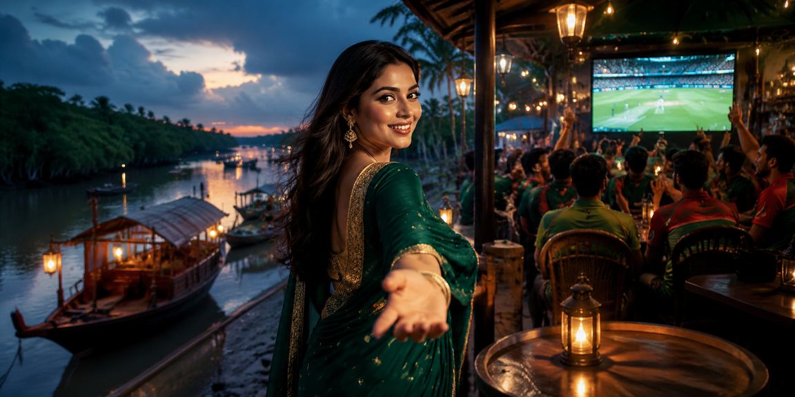 খুলনায় বাংলাদেশি মডেল মোবাইলে আর্থিক লেনদেন করছেন