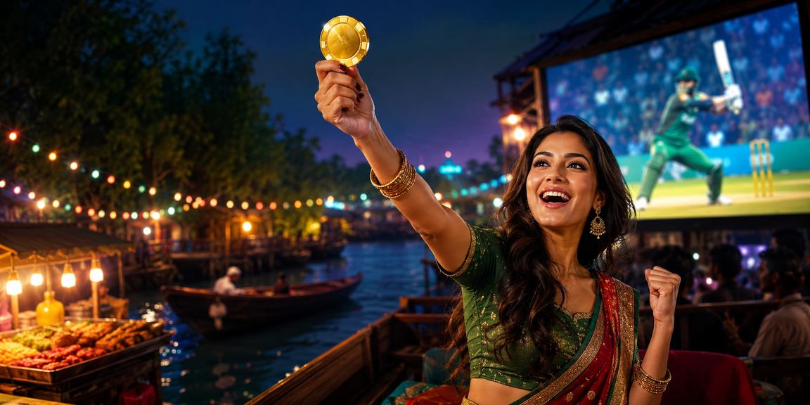 সুন্দরবনের রাতের ক্রিকেট বিটিং দৃশ্য